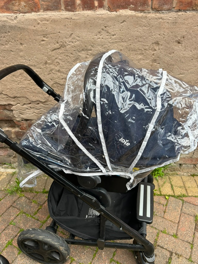 used Joie Chrome 3 in 1 travel system (blue) with Manuals