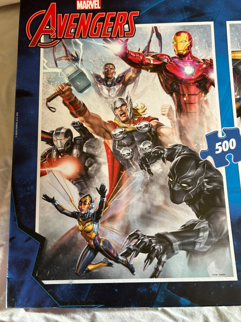 Educa 17994 Marvel Avengers 2 in 1 500 Piece Puzzles Set, Multicoloured, 2 x 500