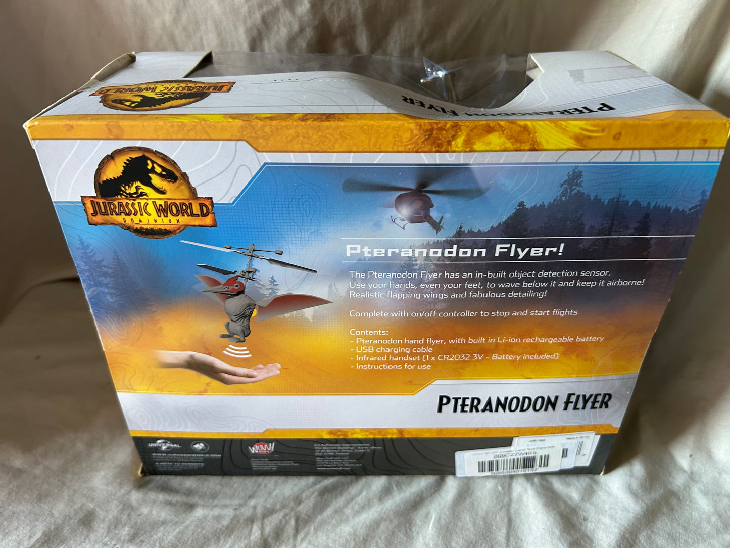 WOW! STUFF Jurassic World Toys Pteranodon Dinosaur Flyer | Remote Controlled Fly
