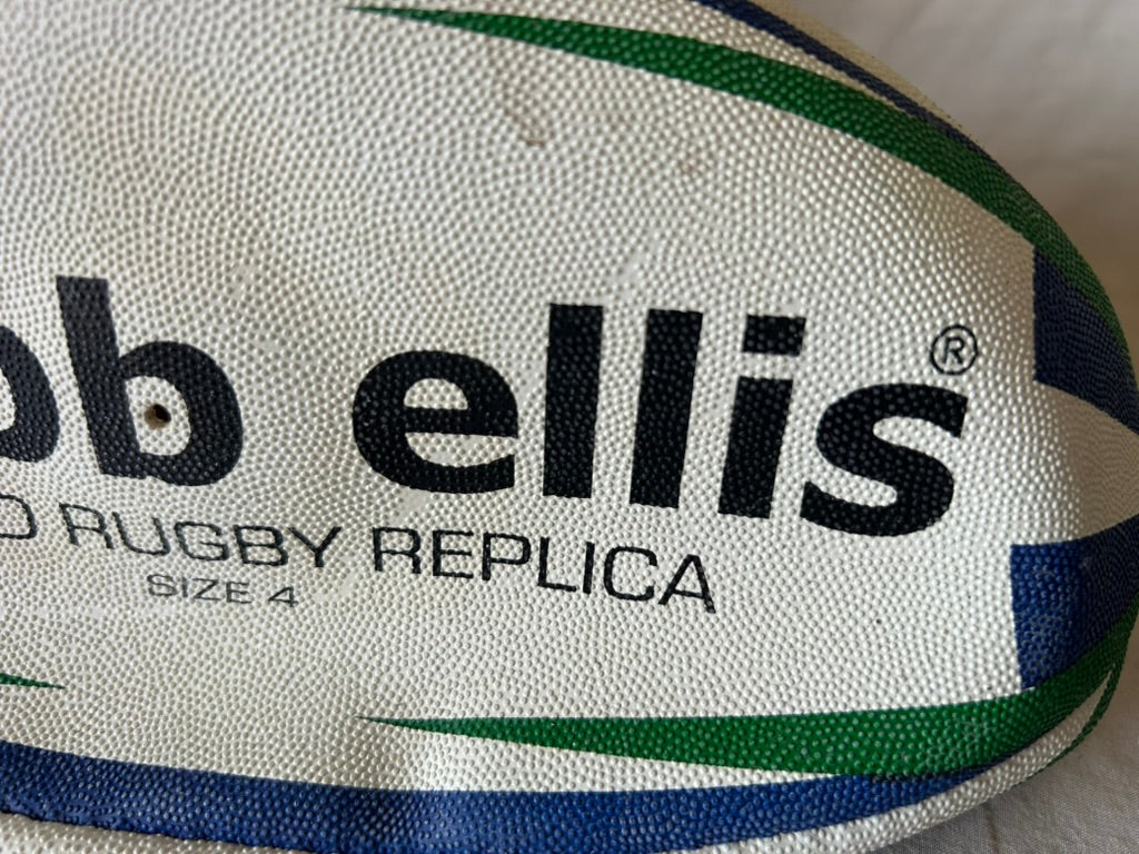 Webb Ellis Men's World Rugby Ball - Navy/Green, Size 4