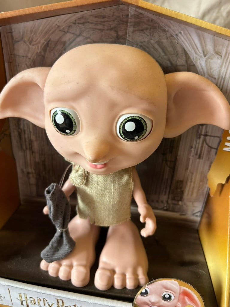 Wizarding World Harry Potter, Interactive Magical Dobby Elf Doll with Sock, over