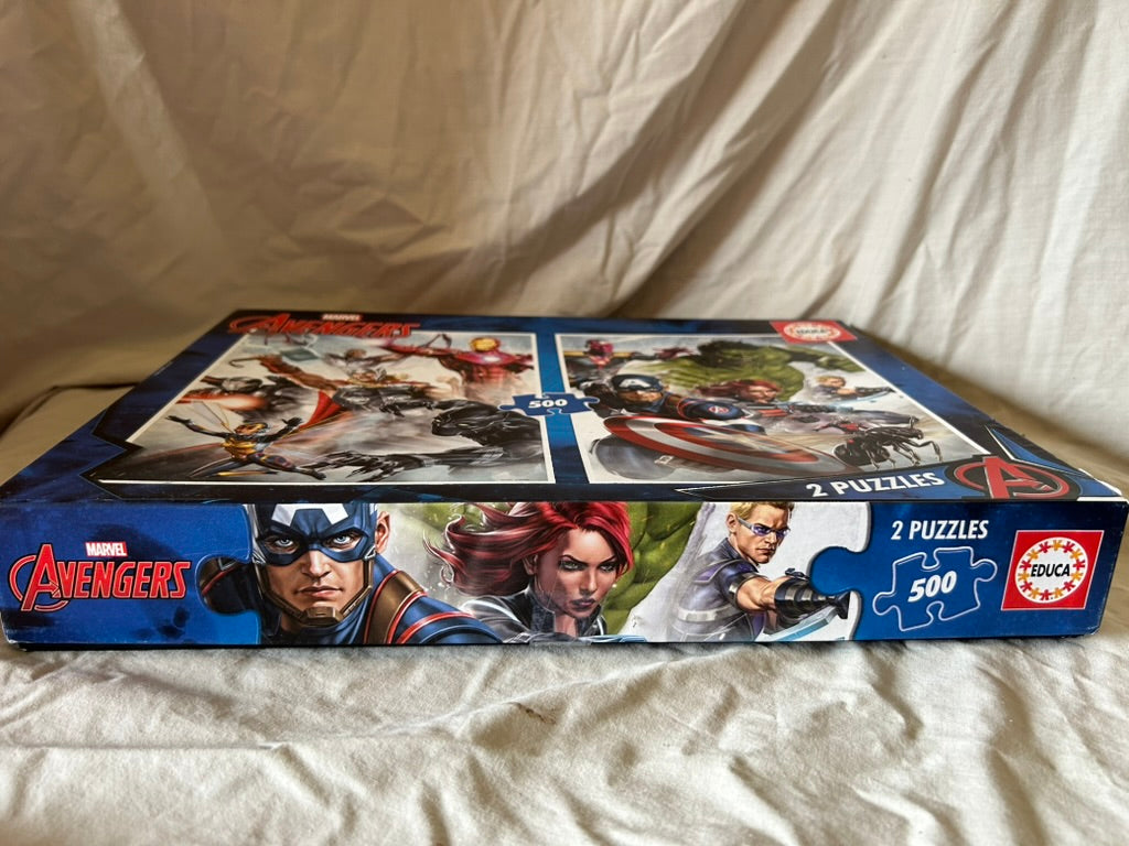 Educa 17994 Marvel Avengers 2 in 1 500 Piece Puzzles Set, Multicoloured, 2 x 500