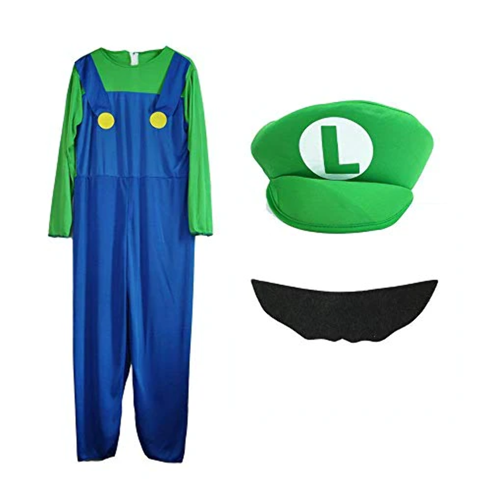 NB Super Mario Costume Aldult/Kids, Halloween Costumes Cosplay Costume for Kids