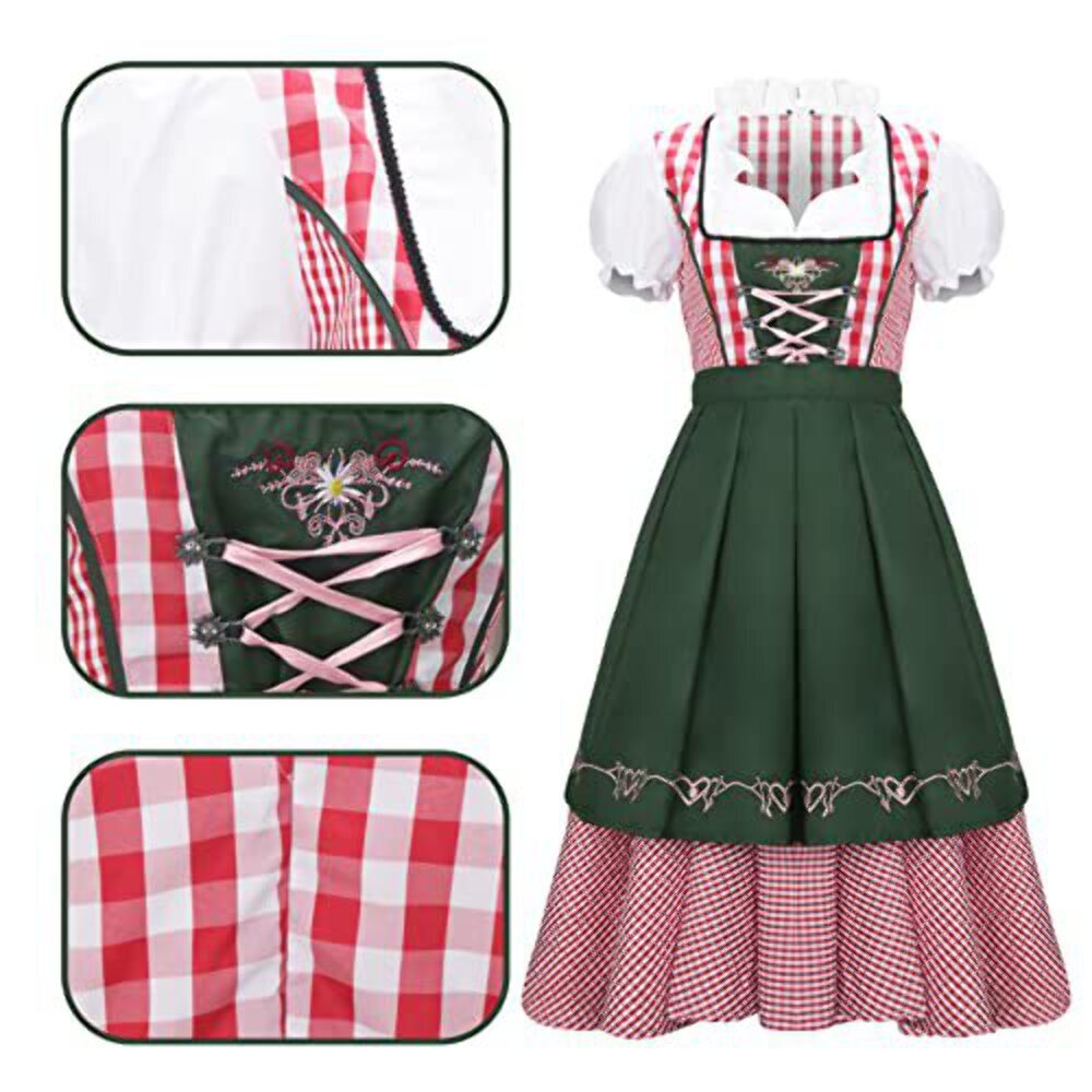 NUWIND Womens German Beer Festival Costume Bavarian Traditional Oktoberfest Hall