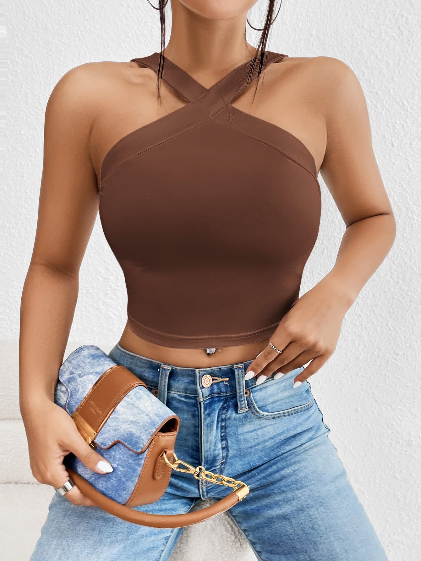 sleek cropped blouse from BEE