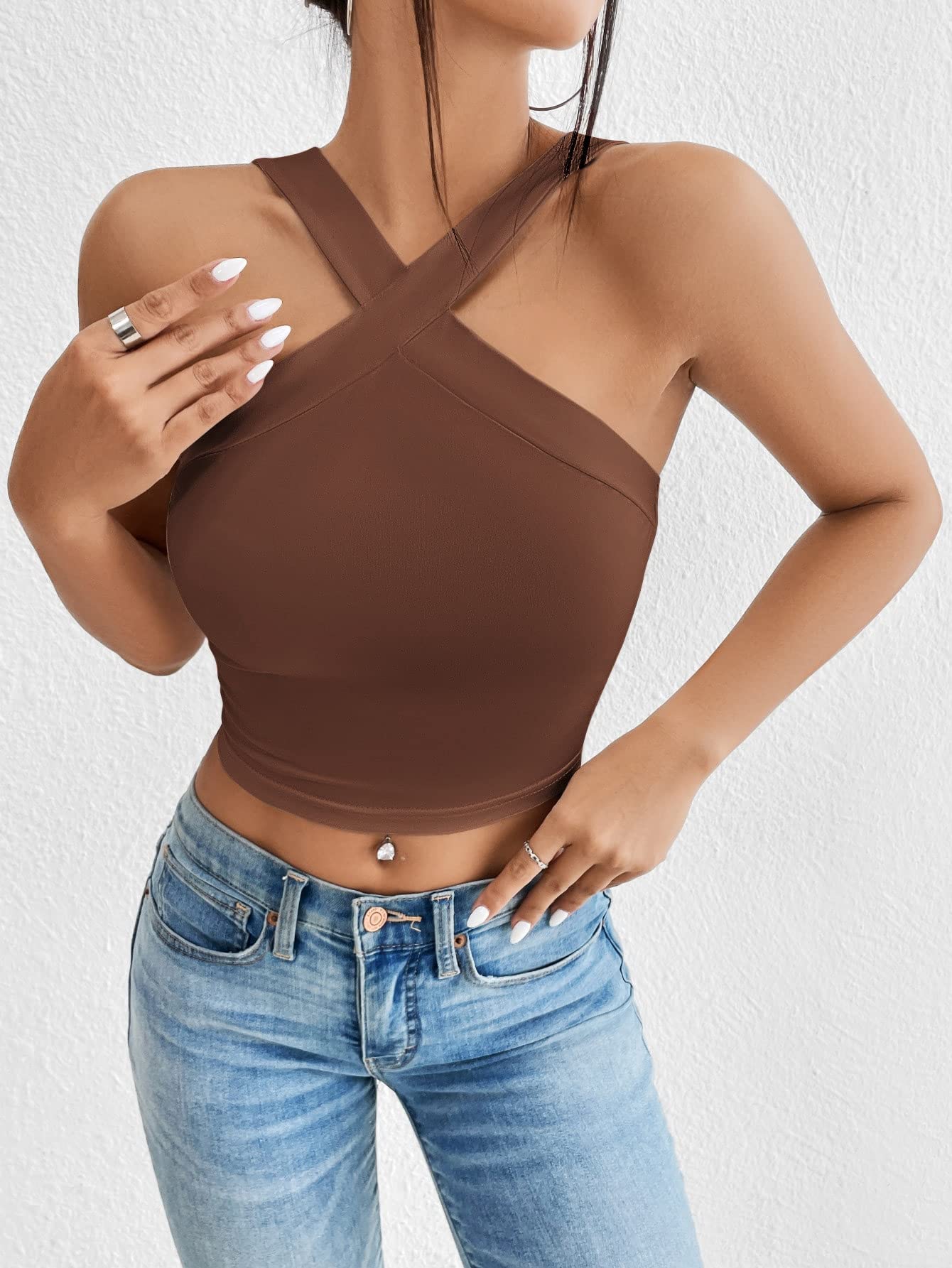 sleek cropped blouse from BEE
