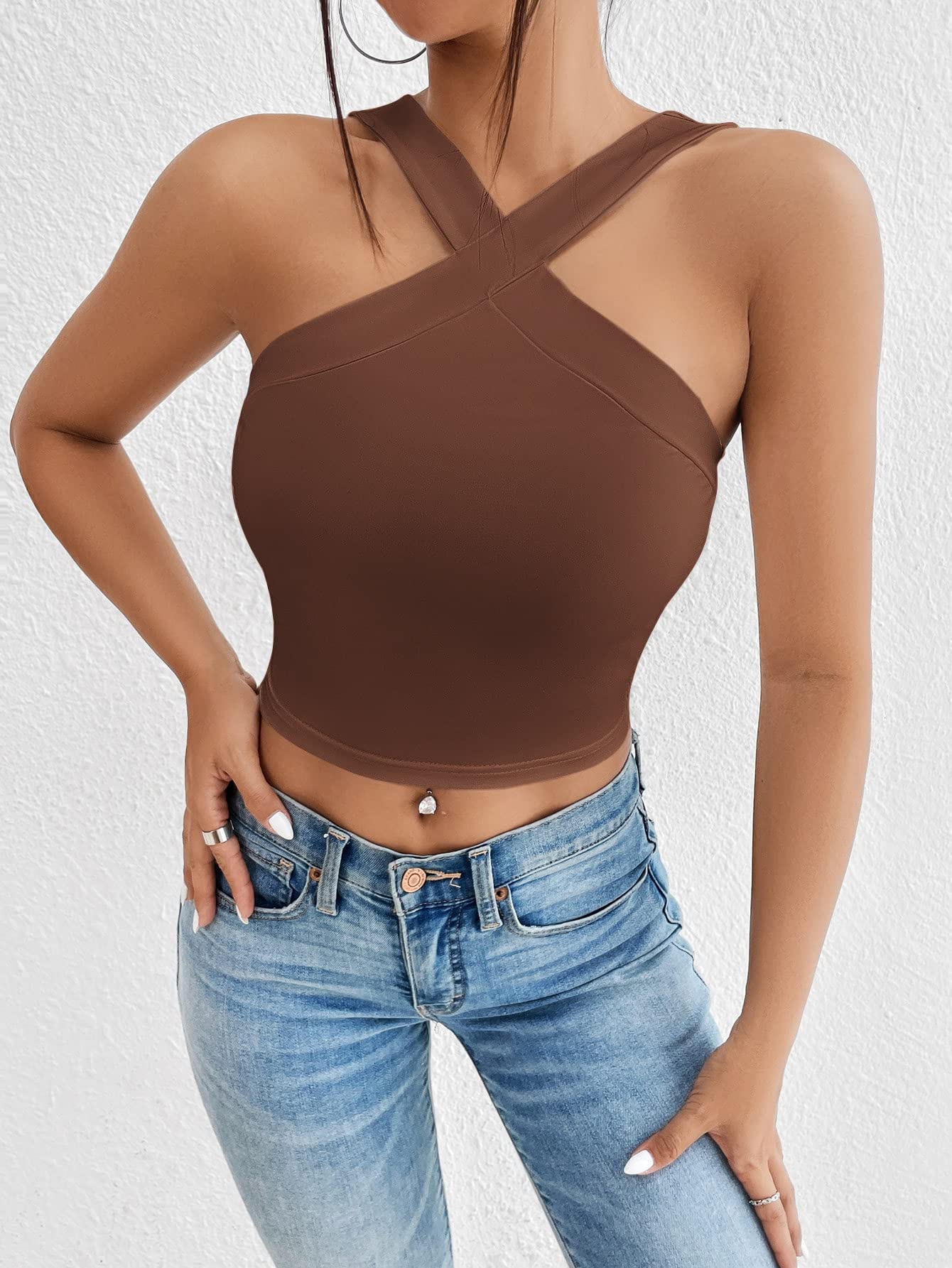 sleek cropped blouse from BEE