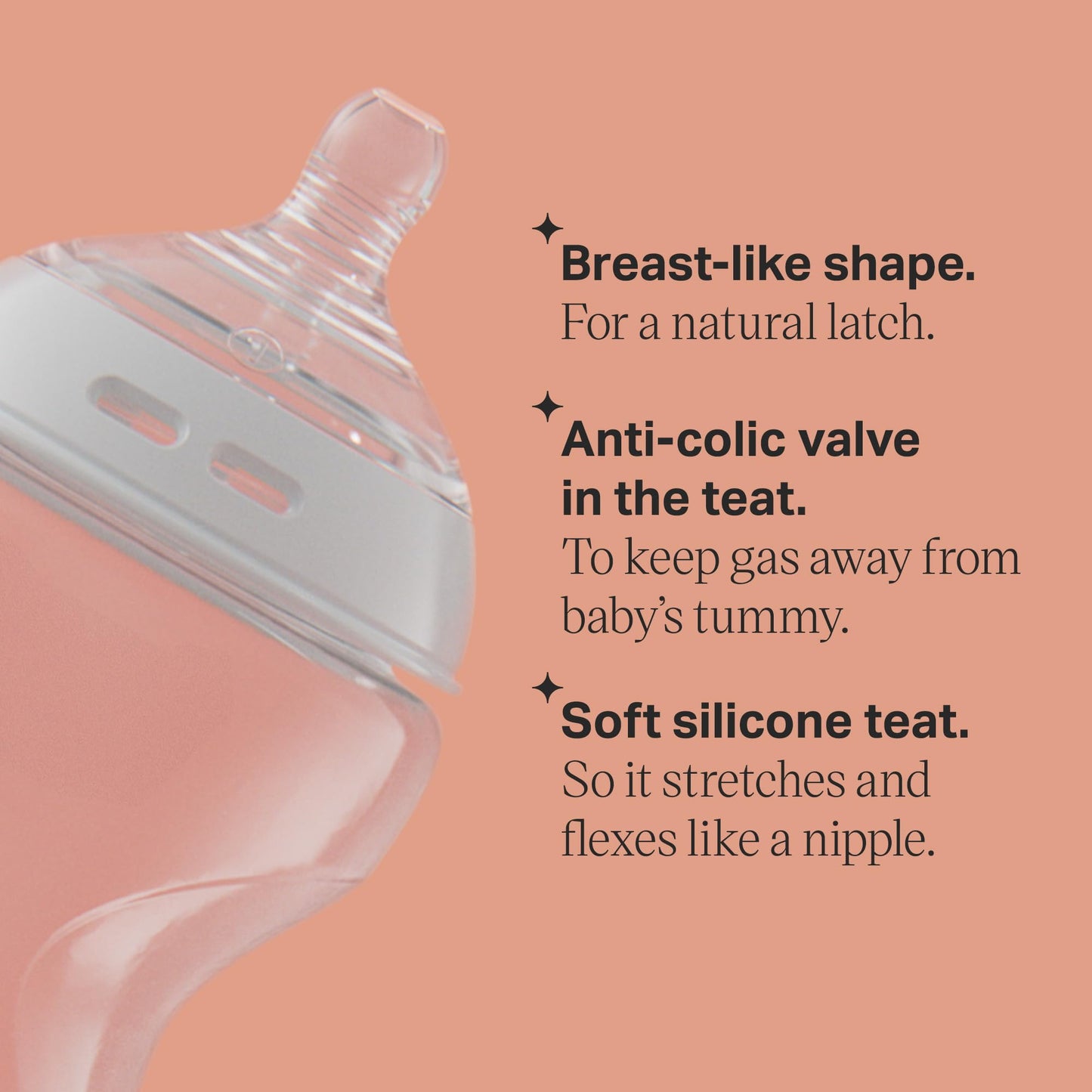 Tommee Tippee Natural Start Baby Bottles for 0m+, Pack of 3 150ml Baby Bottles, with Slow Flow Breast-Like Teat for a Natural Latch, Self-Sterilising and BPA Free, Baby Feeding Essentials
