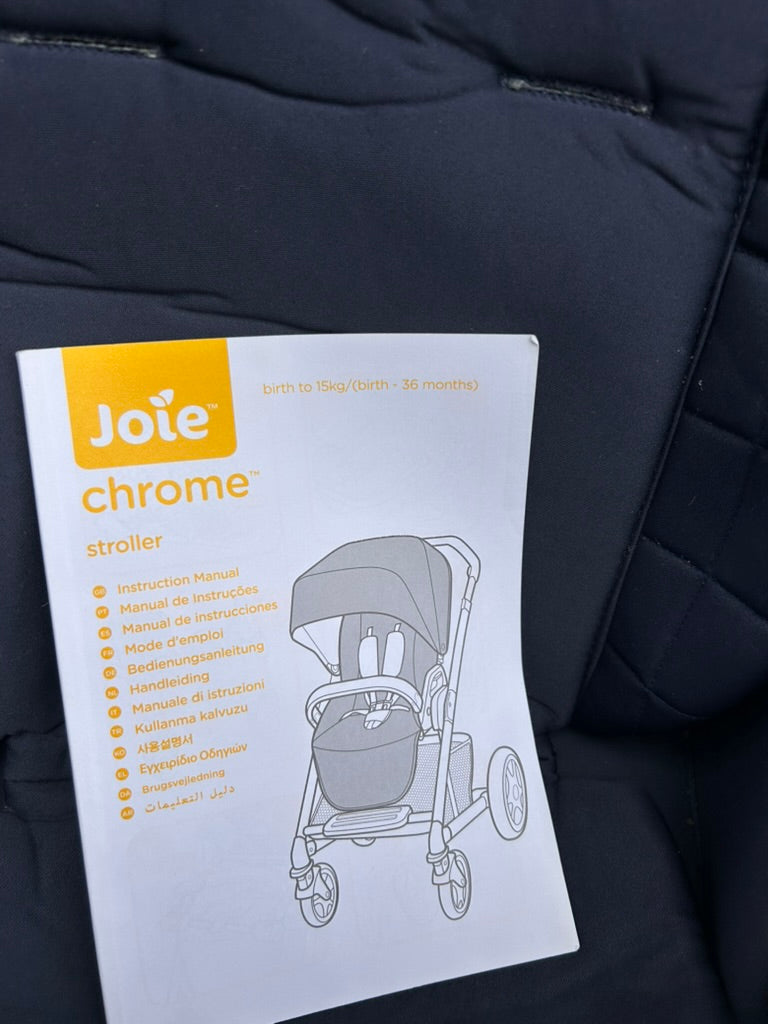 used Joie Chrome 3 in 1 travel system (blue) with Manuals