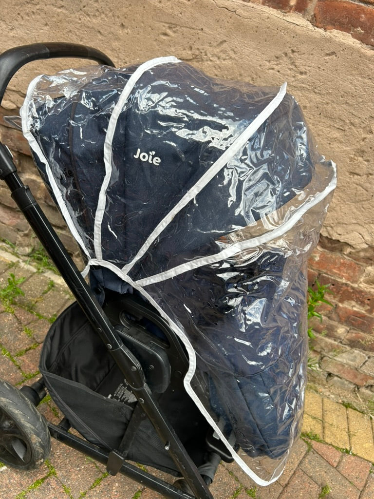 used Joie Chrome 3 in 1 travel system (blue) with Manuals