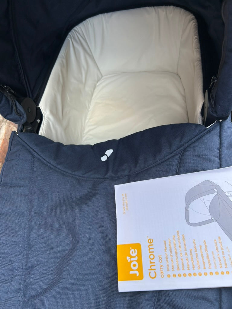 used Joie Chrome 3 in 1 travel system (blue) with Manuals