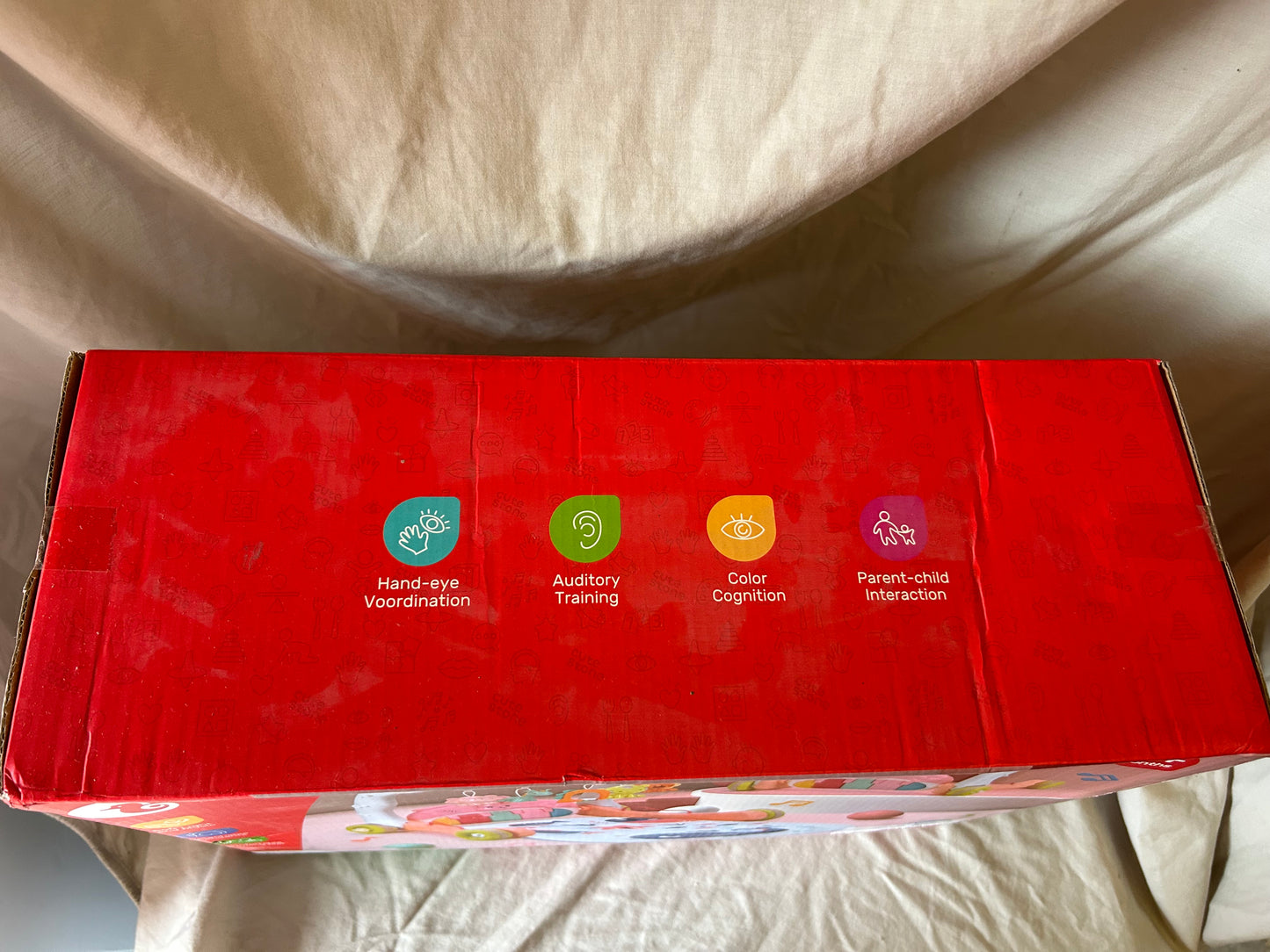 CUTE STONE Baby Play Mat Activity Gym, Baby Gym Playmat with Play Piano, Baby Learning Walker for Girls, Tummy Time Mat for Infant, Activity Center for Babies Newborn