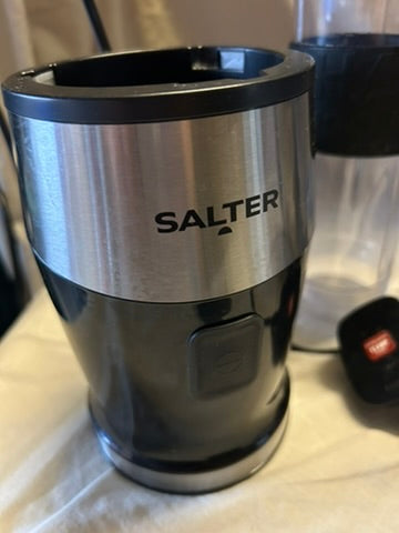Salter EK5029 2-in-1 Electric Jug Blender & Mini Chopper - 1.2L Bowl, 570ml Drinks Bottle for Sports/Gym, Dual Function Processor, Smoothies/Sauce, BPA-Free, Mix & Chop Dips/Salsa, One Touch Operation