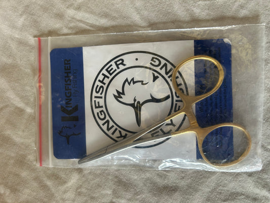 Kingfisher Fly Fishing Big Game Fly Fishing Clamp Hemostat (Gold - Curved, 7 Inch)