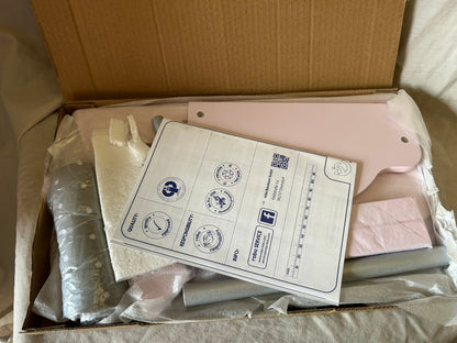 Doll high chair 'Princess Sophie', for dolls & baby dolls, pink / silver with cr