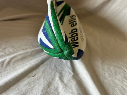 Webb Ellis Men's World Rugby Ball - Navy/Green, Size 4