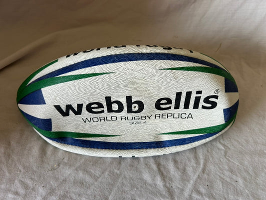 Webb Ellis Men's World Rugby Ball - Navy/Green, Size 4