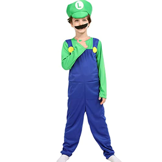NB Super Mario Costume Aldult/Kids, Halloween Costumes Cosplay Costume for Kids