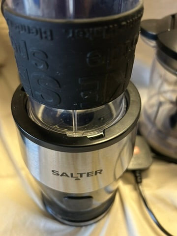 Salter EK5029 2-in-1 Electric Jug Blender & Mini Chopper - 1.2L Bowl, 570ml Drinks Bottle for Sports/Gym, Dual Function Processor, Smoothies/Sauce, BPA-Free, Mix & Chop Dips/Salsa, One Touch Operation
