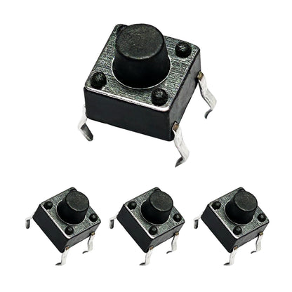 20 Pcs 6x6x6mm Miniature Micro Momentary Tactile Tact Touch Push Button Switch 4 Pin DIP Quality Switch SPST Miniature/Mini/Micro/Small PCB