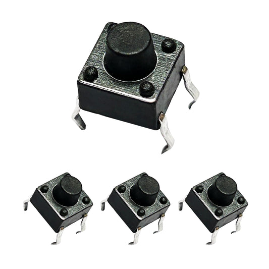 20 Pcs 6x6x6mm Miniature Micro Momentary Tactile Tact Touch Push Button Switch 4 Pin DIP Quality Switch SPST Miniature/Mini/Micro/Small PCB