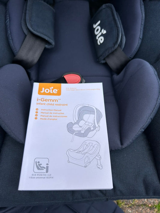 used Joie Chrome 3 in 1 travel system (blue) with Manuals