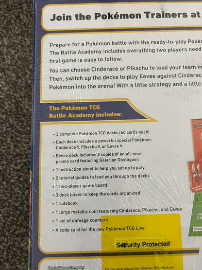 Pokémon Trading Card Game Battle Academy (Cinderace V, Pikachu V & Eevee V)