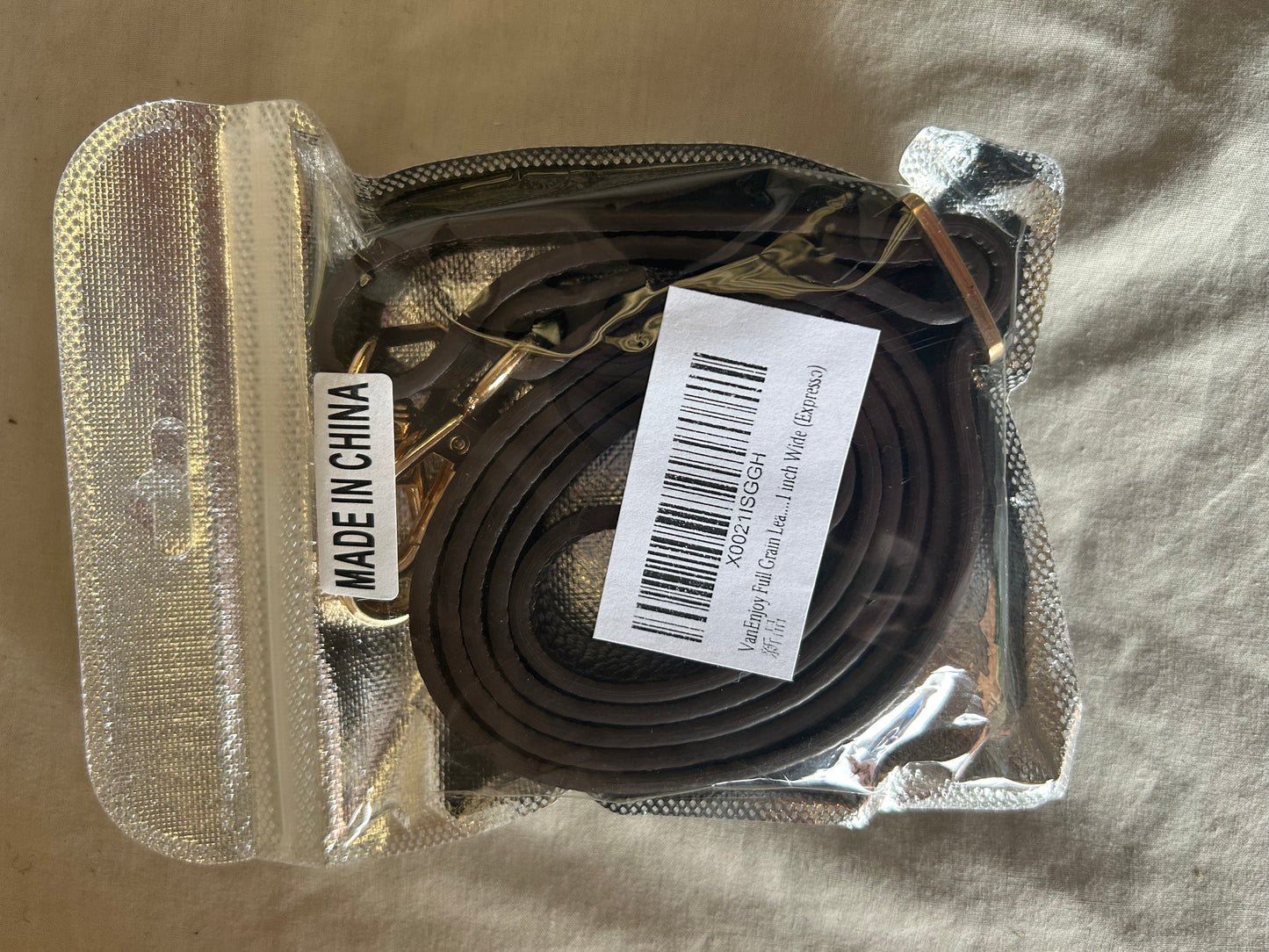 SHINEOFI 46 Inch Leather Straps Replacement Adjustable Purse Extender Crossbody Replacement with Gold Buckles for Handbags Mini Bag Straps, Bag Extension, Brown